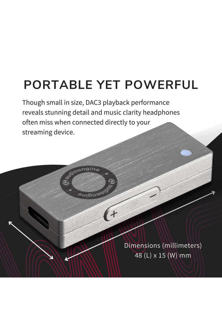 DAC3 32 Bit Portable Headphone Amplifier & DAC, Alternate, color, Metallic Silver
