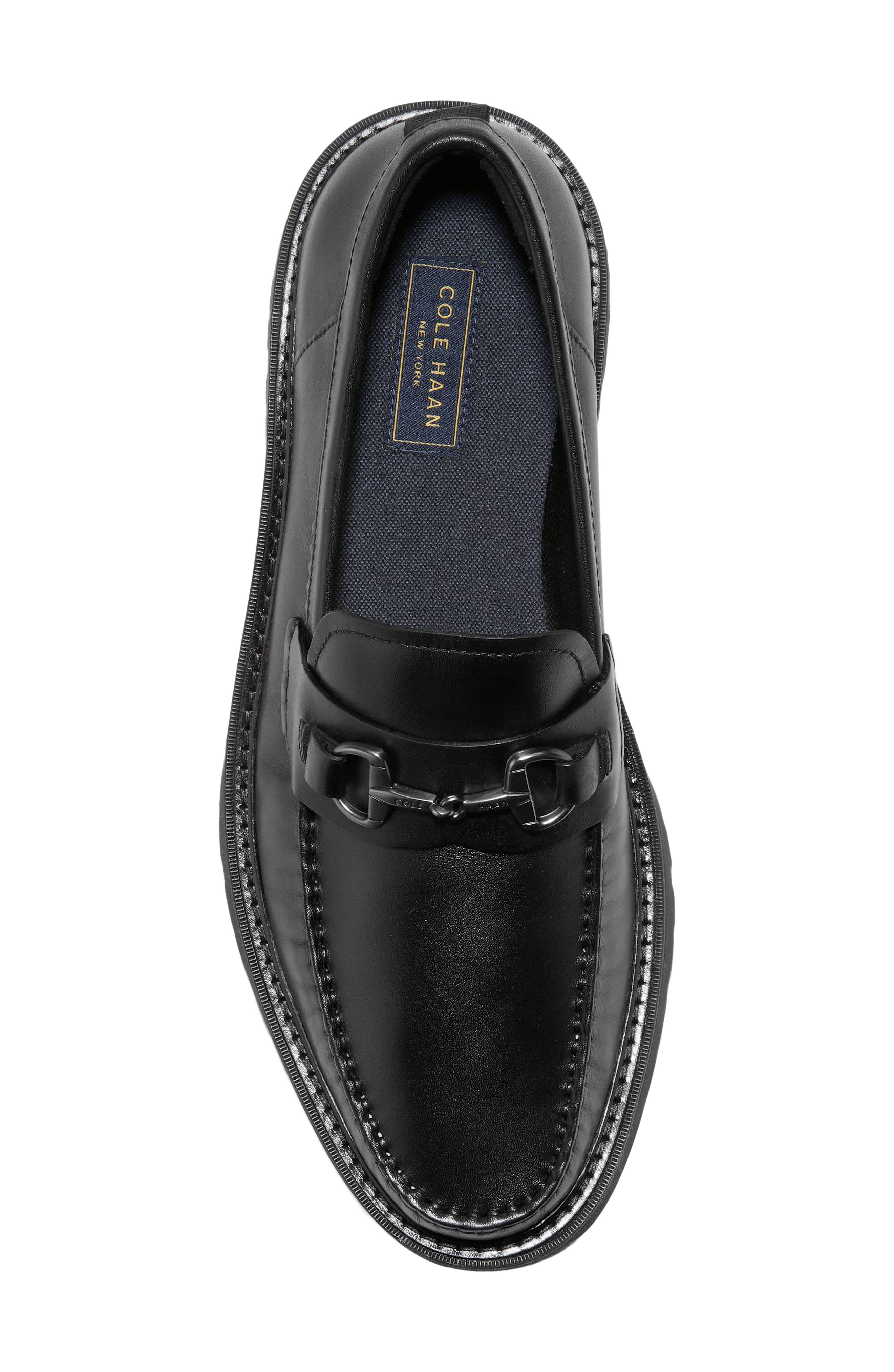 Broome Grand Lug Sole Bit Loafer, Alternate, color, BLACK / BLACK