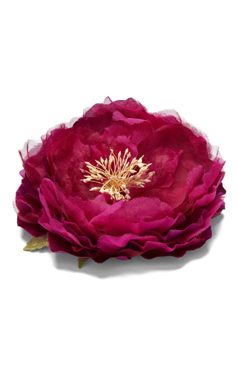 Helena Simon The Magenta Peony Floral Brooch, Alternate, color, Magenta