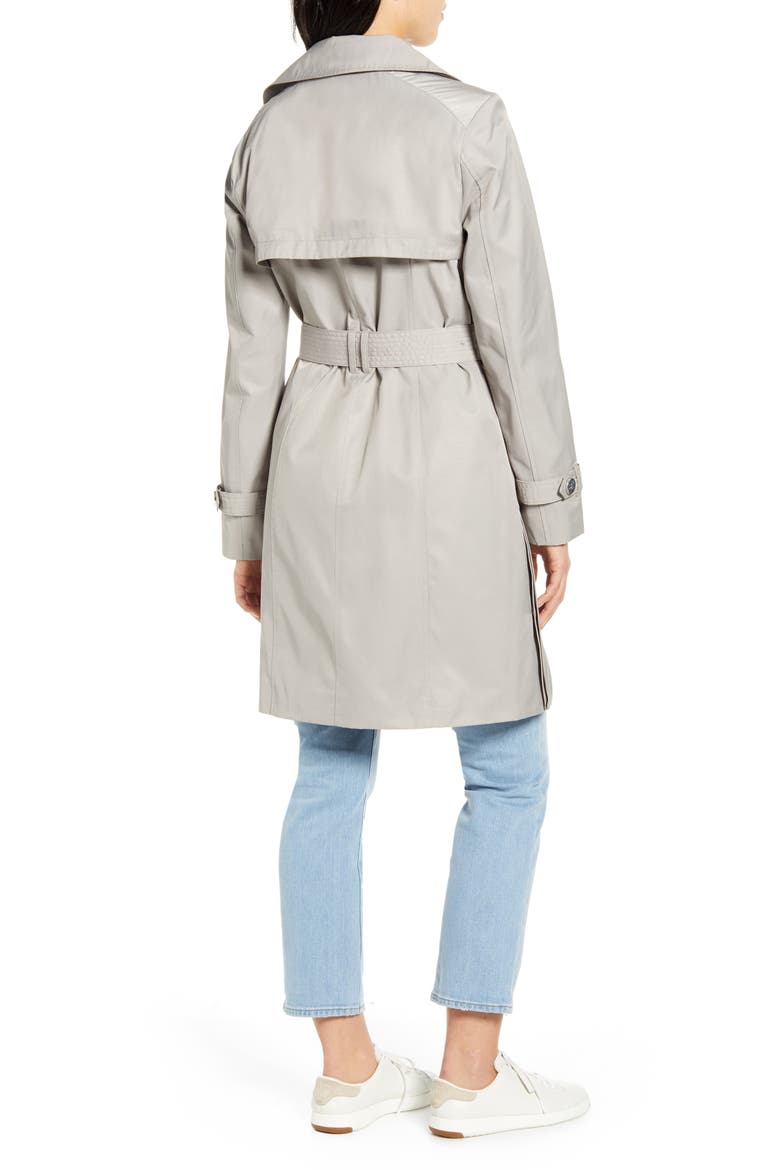 Hooded Trench Coat, Alternate, color, PEARL