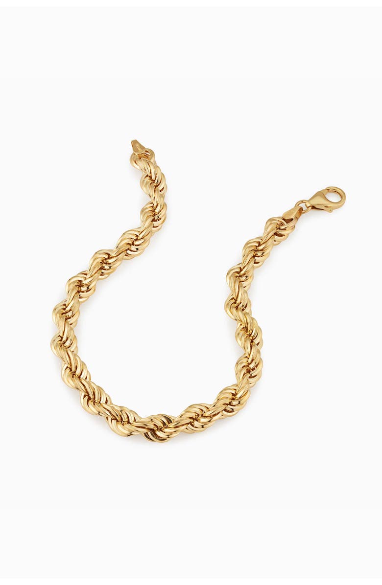 Oradina 10K Gold Roman Rope Bracelet, Alternate, color, 