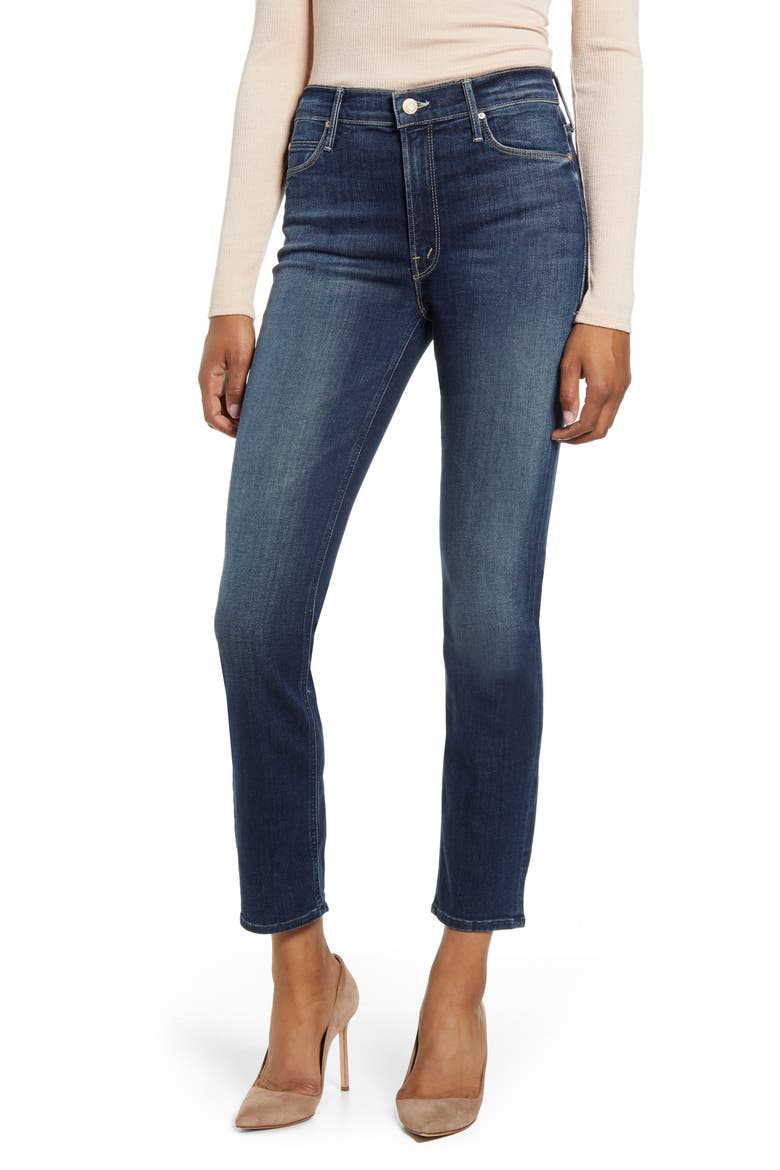The Dazzler High Waist Ankle Straight Leg Jeans, Main, color, ON THE EDGE