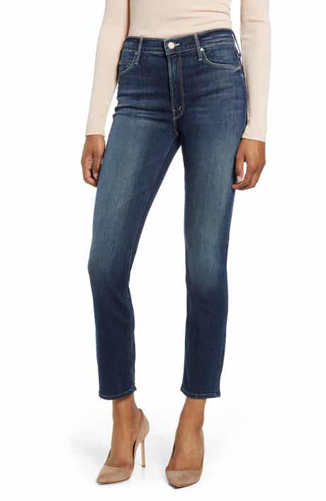 MOTHER The Dazzler High Waist Ankle Straight Leg Jeans