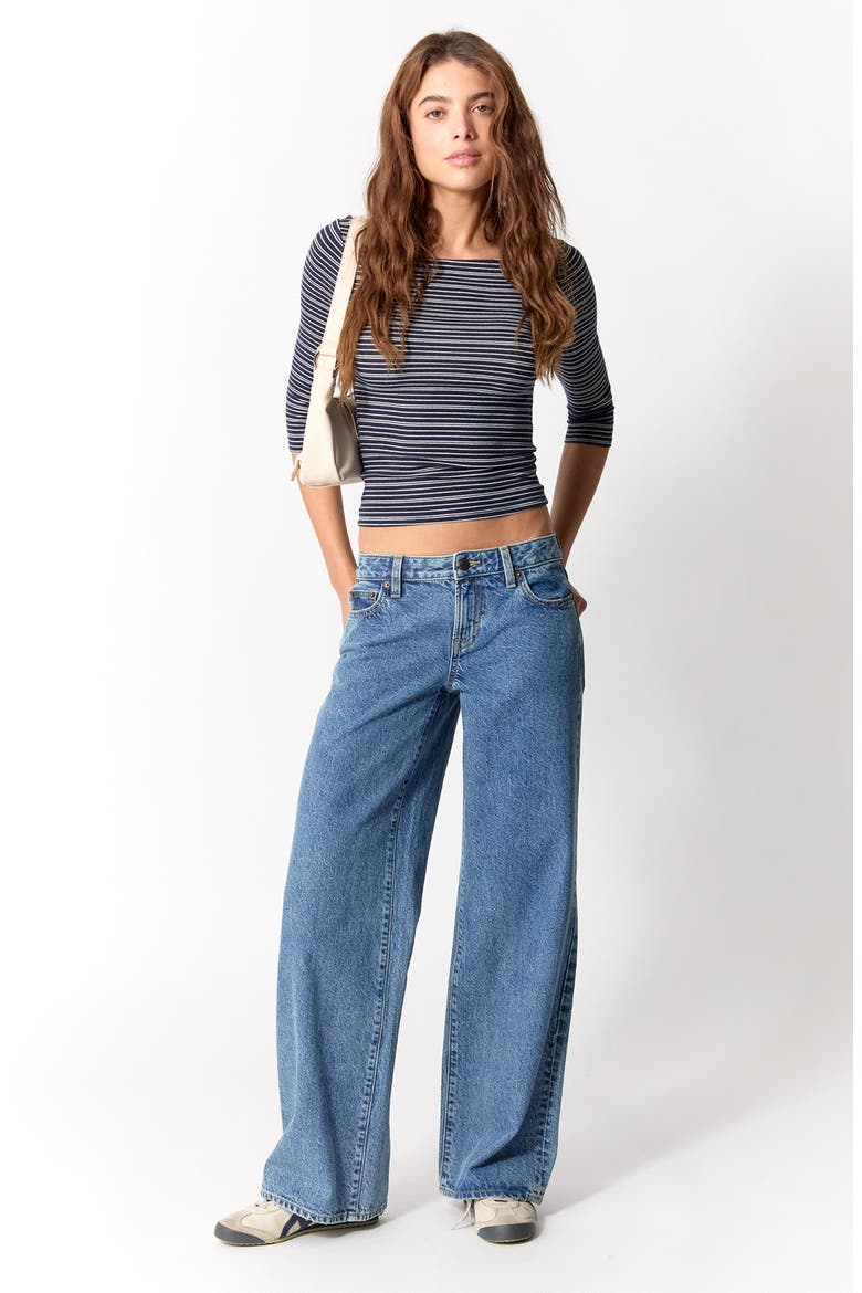 Casey Low Rise Baggy Jeans, Alternate, color, DARK INDIGO