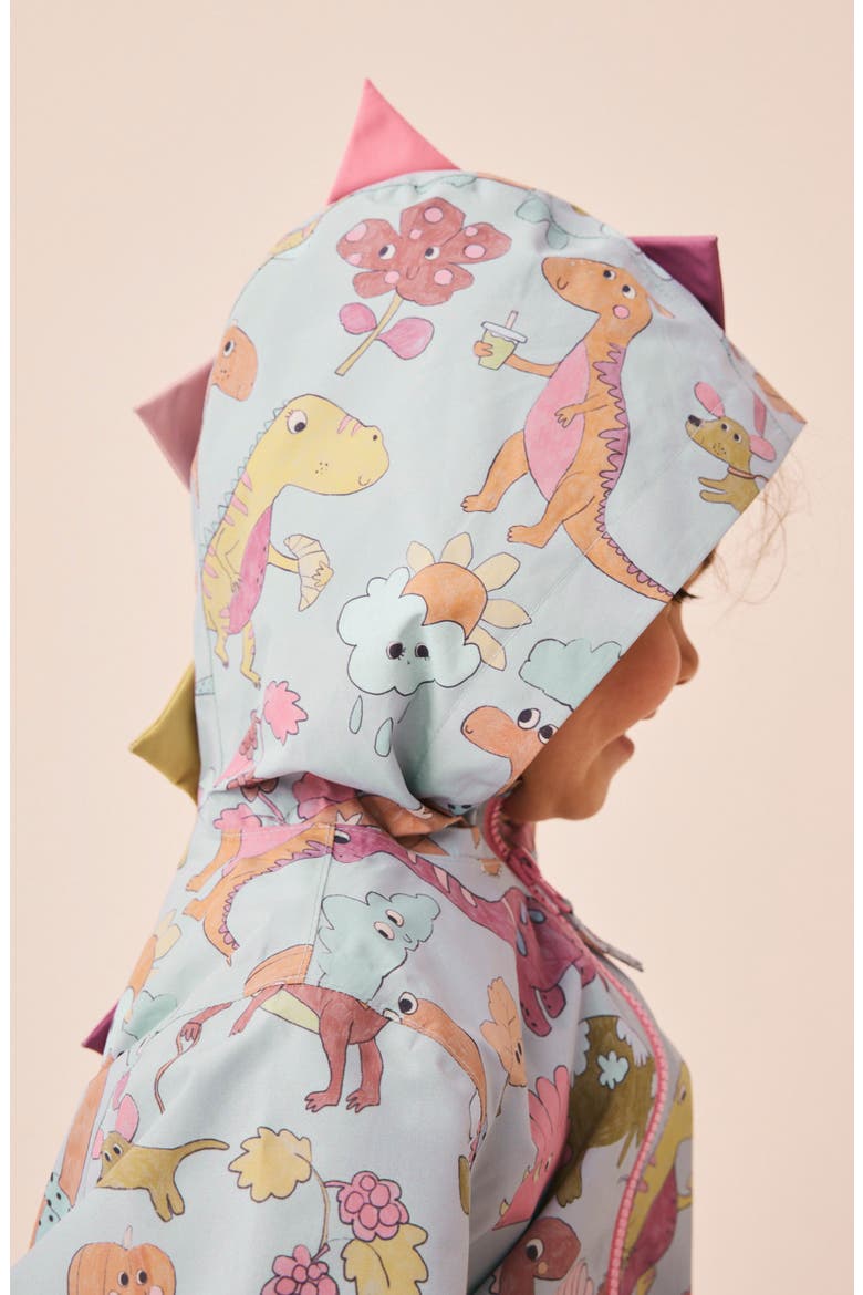 Kids' Dino Puddle Suit, Alternate, color, BLUE