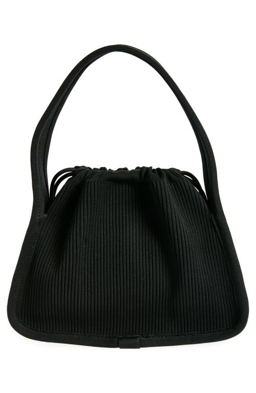 Alexander Wang Ryan Large Bag In Ribbed Knit In 001 Black
