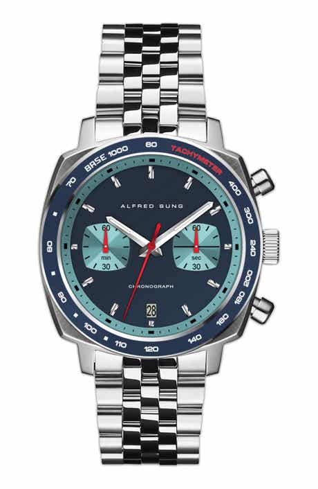 Alfred Sung Chronograph Quartz Bracelet Watch, 44mm