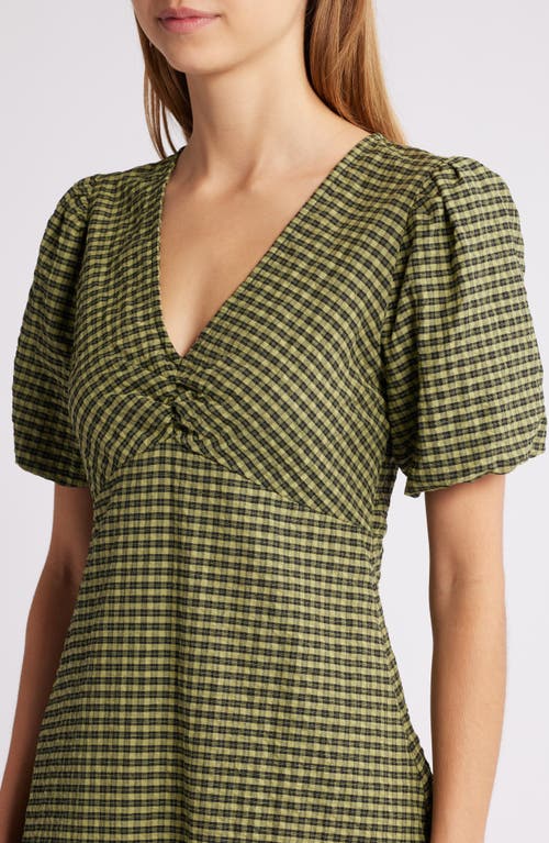 NOBODY'S CHILD NOBODY'S CHILD LIZA KHAKI CHECK MINIDRESS 
