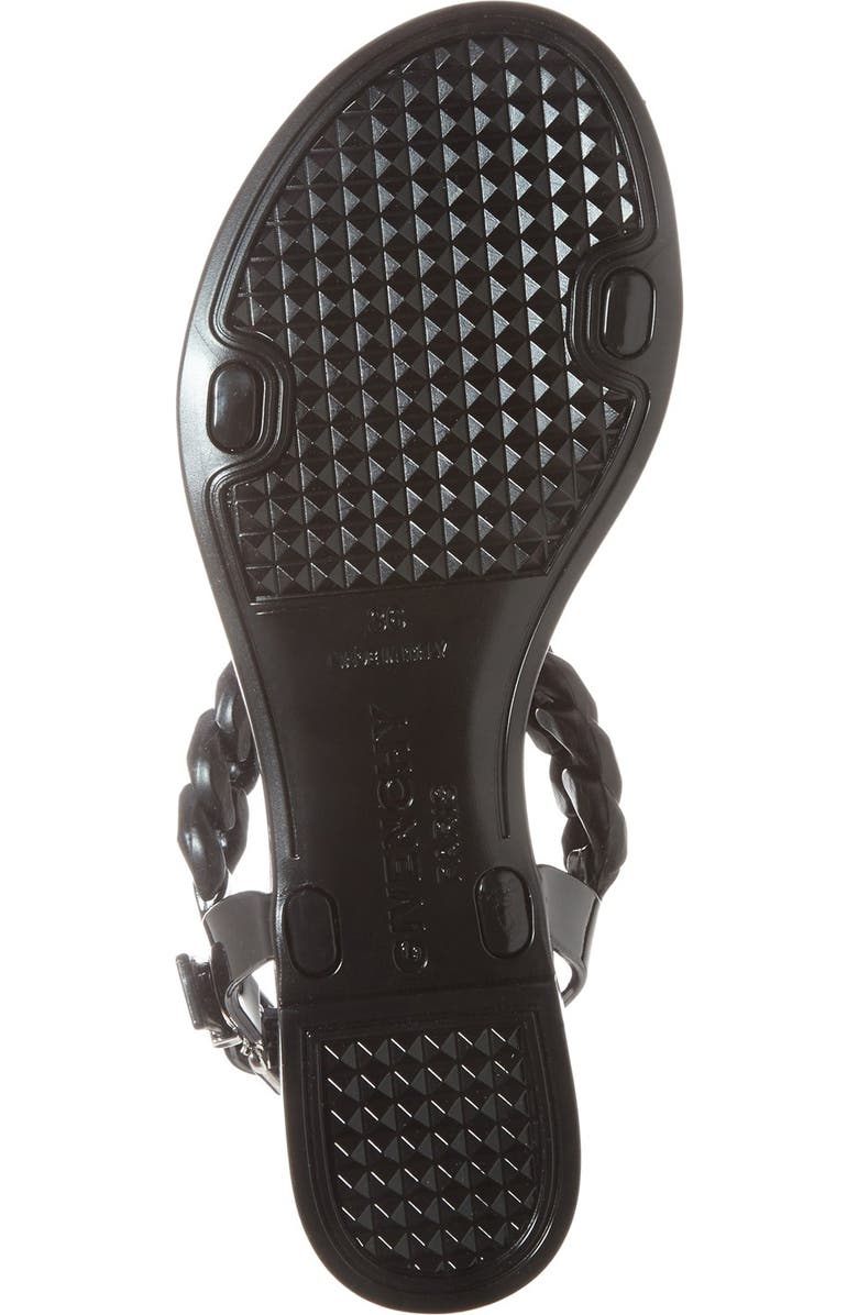 Givenchy 'Nea Chain' Logo Jelly Sandal, Alternate, color,