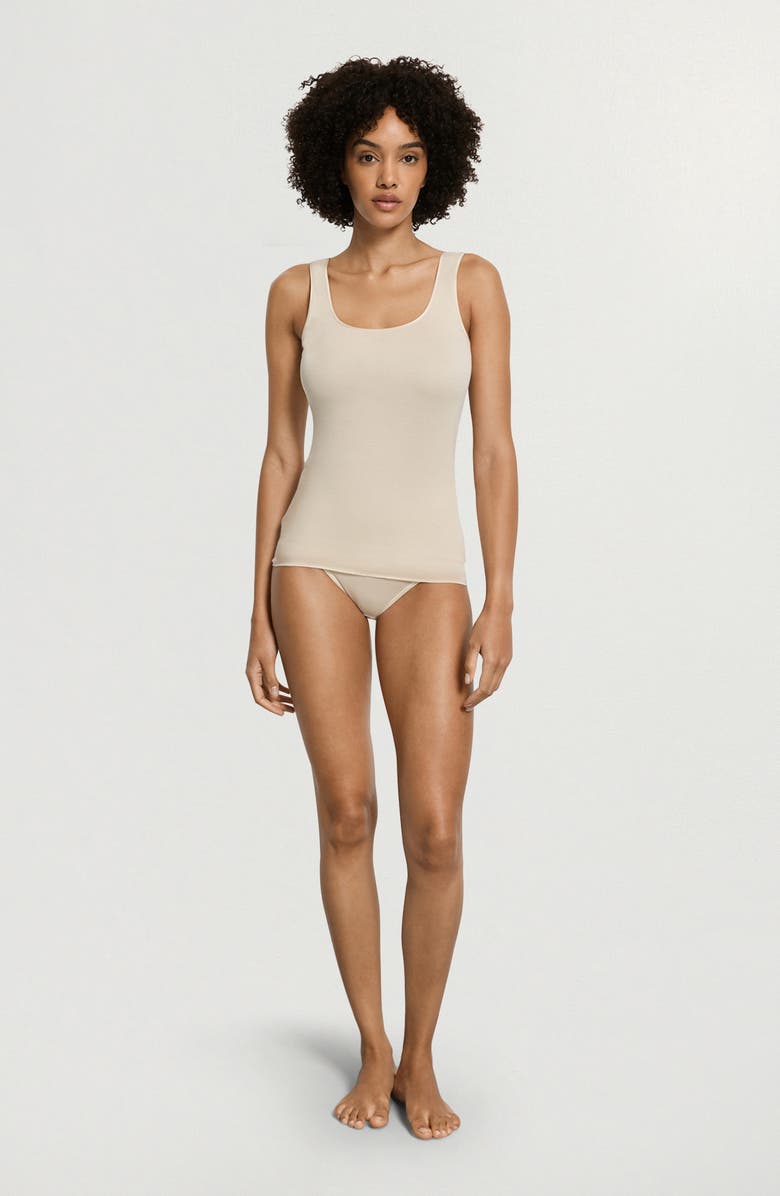 Hanro Seamless Cotton Tank, Alternate, color,