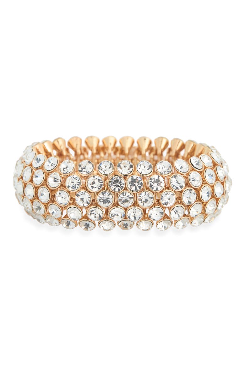Crystal Stretch Bracelet, Main, color, GOLD