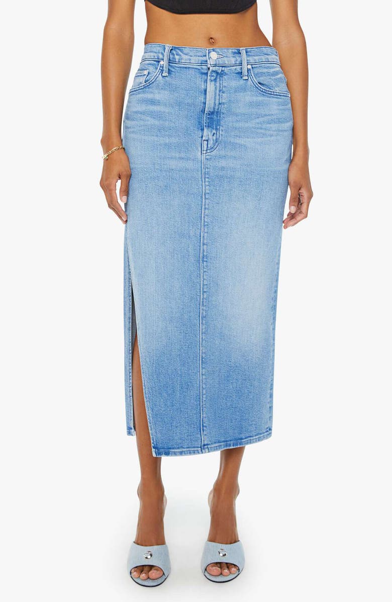 MOTHER The Split Second Denim Midi Skirt, Main, color, 