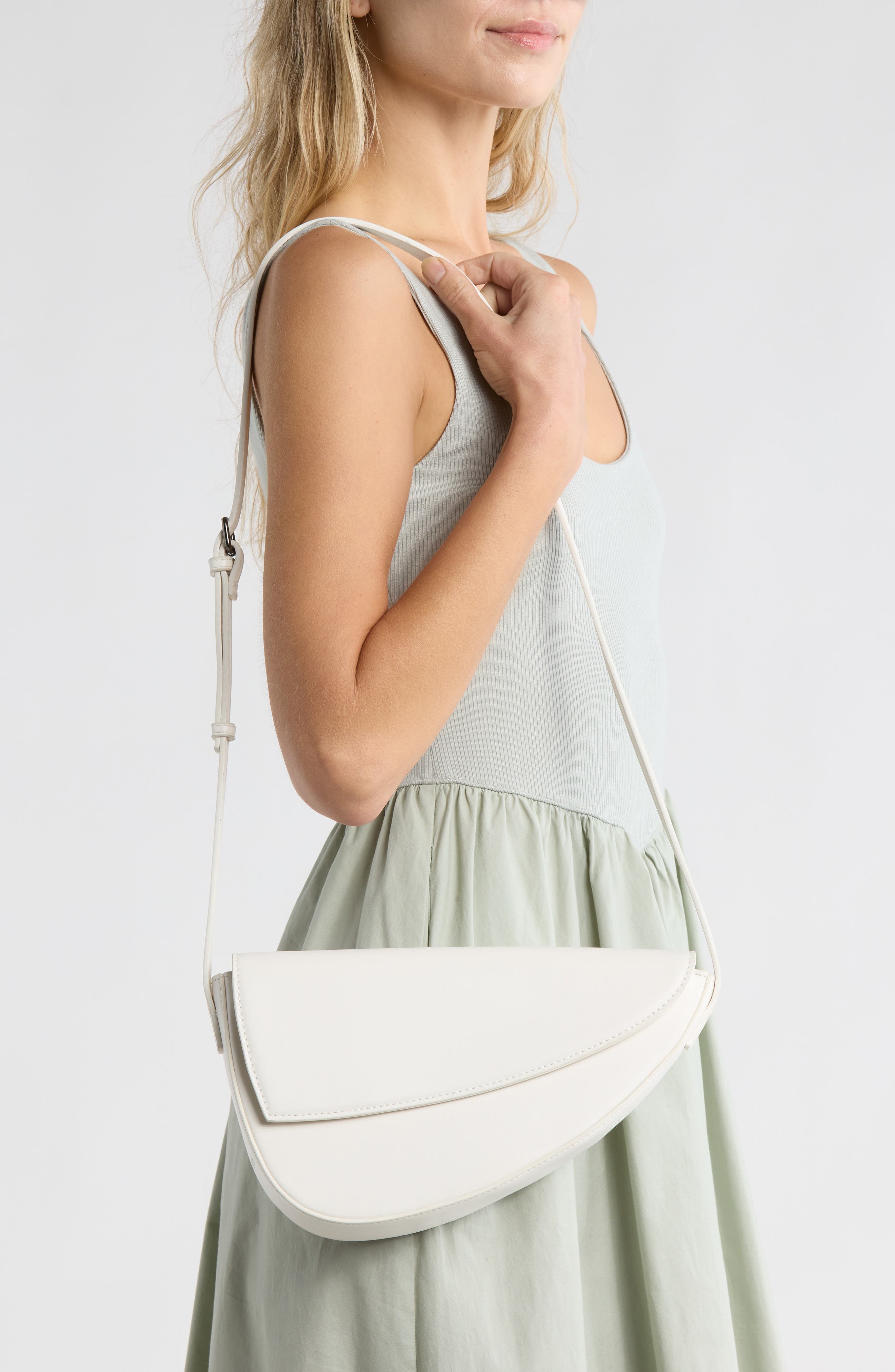 Asymmetrical Crossbody, Alternate, color, ALMOND