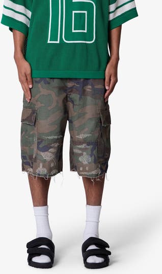 Baggy Distressed Cargo Shorts