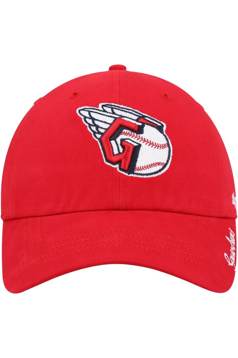 Women's '47 Red Cleveland Guardians Team Miata Clean Up Adjustable Hat, Alternate, color, Red