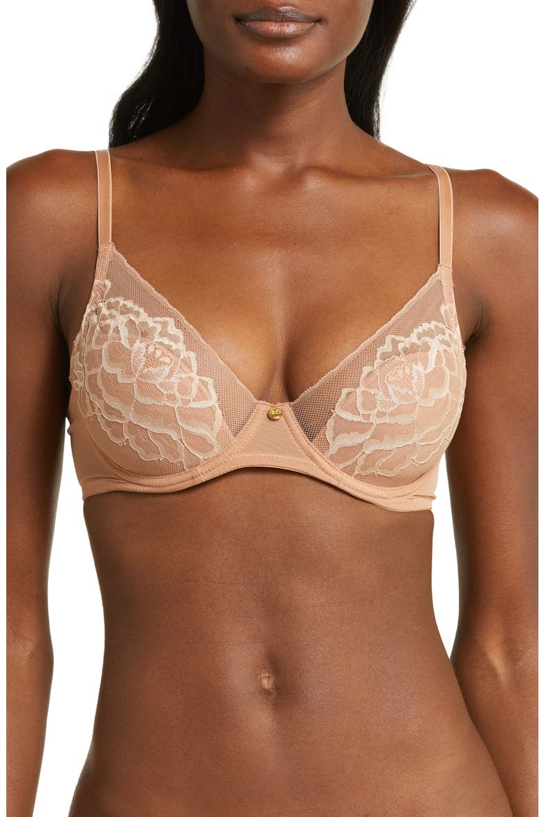 Flora Underwire Contour Bra, Main, color, GLAZE/ CASH