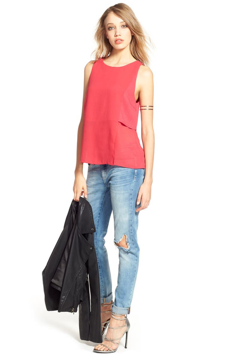 BLANKNYC Faux Leather Moto Jacket, Alternate, color,