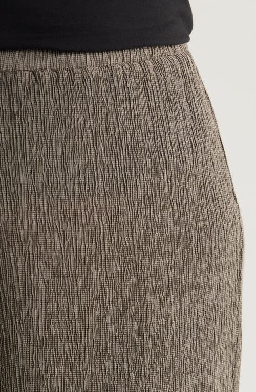 Eileen Fisher Crinkled Ankle Wide Leg Pants In Taupe