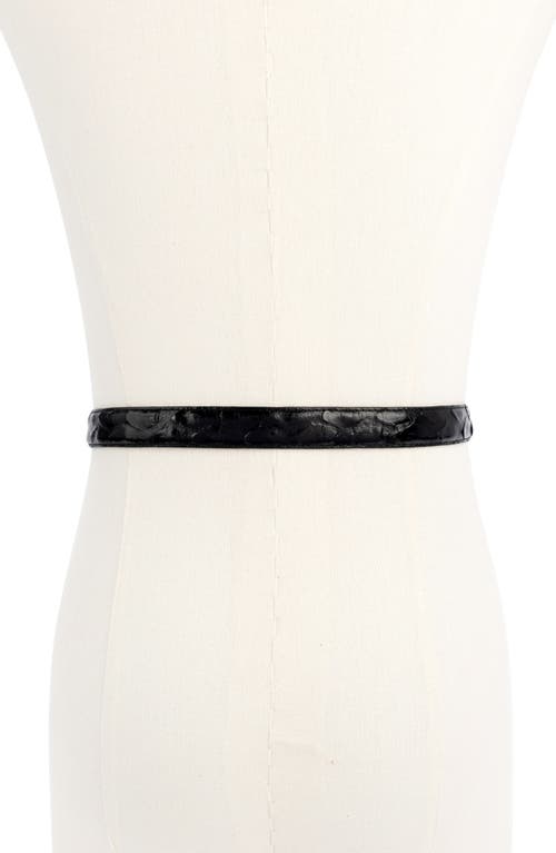 Kurt Geiger London Eagle Leather Belt In Black