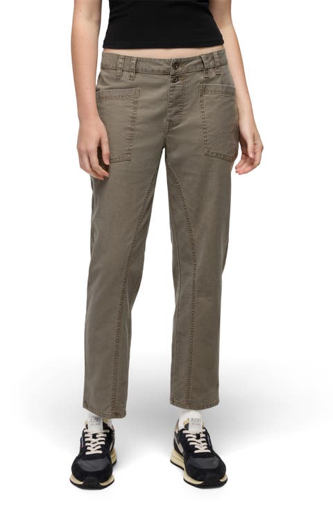 Suton Mid Rise Organic Cotton Blend Ankle Pants