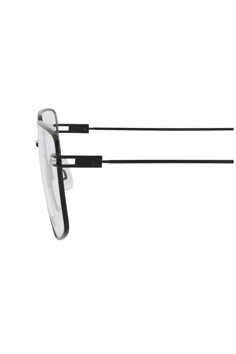 58mm Square Optical Glasses, Alternate, color, BLACK BLACK TRANSPARENT