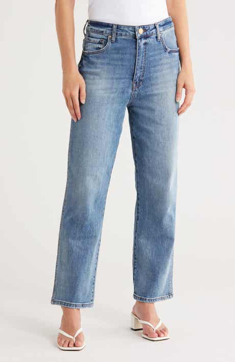 KUT from the Kloth Melissa High Waist Ankle Relaxed Straight Leg Jeans