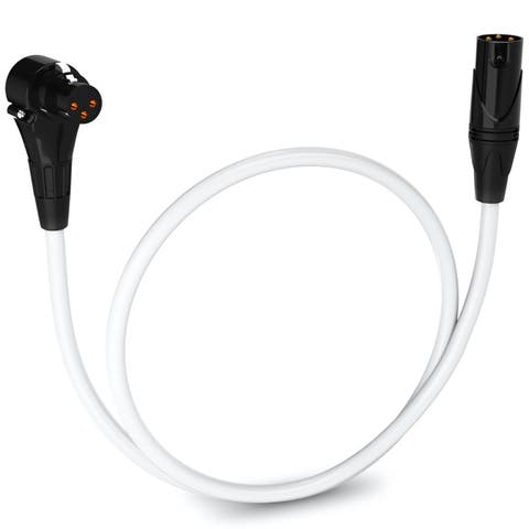 1.5 ft Right Angle XLR Cable, Female to Male, 3 Pin Microphone Cable