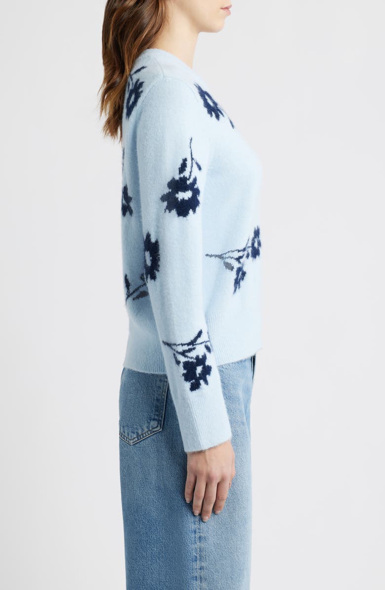 Rails Anise Floral Crewneck Sweater, Alternate, color, Winter Blue Floral