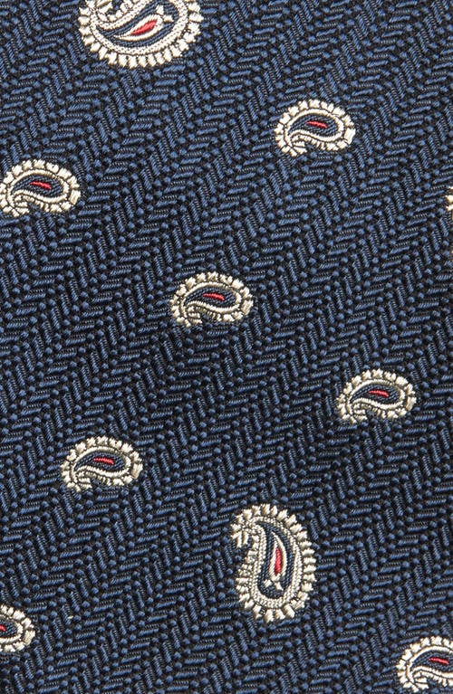Brioni Paisley Silk Tie In Black