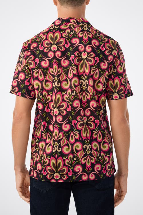 Mr Turk Felix Short Sleeve Printed Button-up Shirt In Multi
