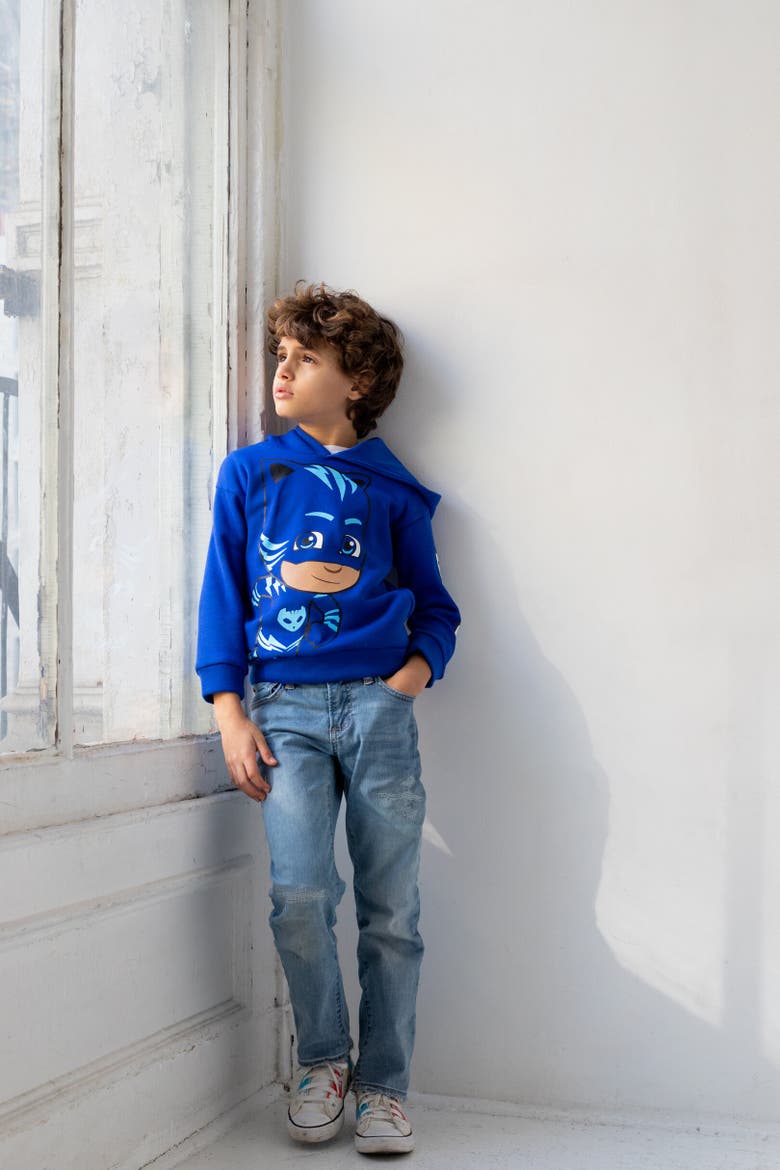 Pullover Hoodie, Alternate, color, Catboy Blue