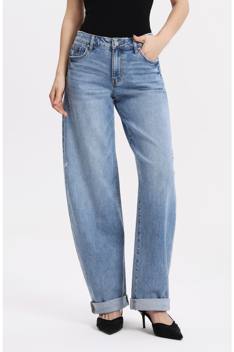 Low Rise Barrel Jeans, Alternate, color, CIPHER