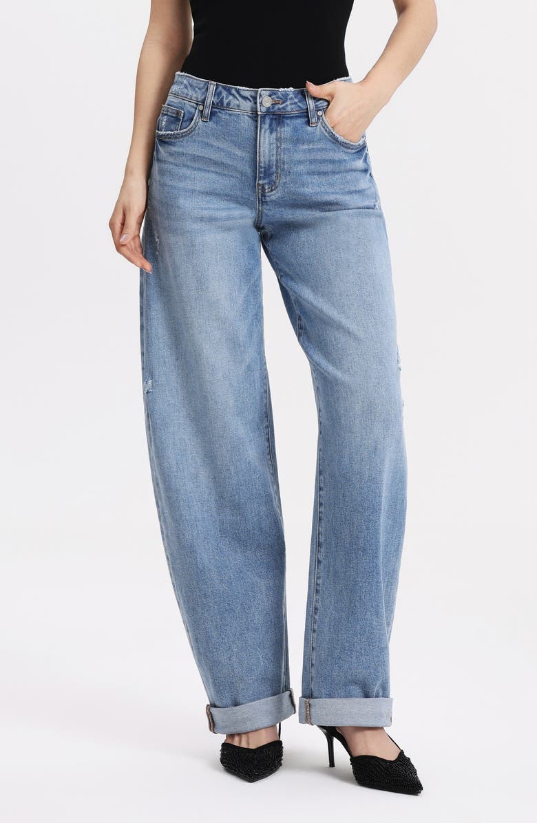 Bayeas Low Rise Barrel Jeans, Alternate, color, Cipher