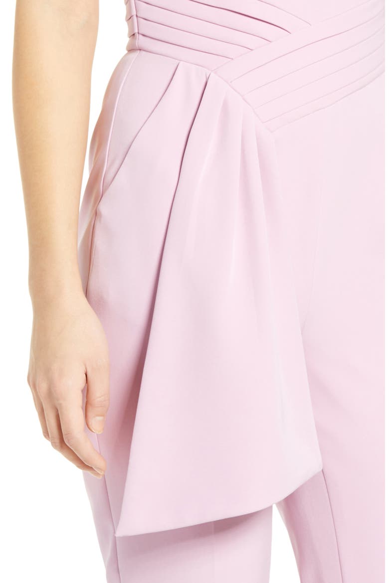 Strapless Pleat & Ruffle Jumpsuit, Alternate, color, LILAC PINK