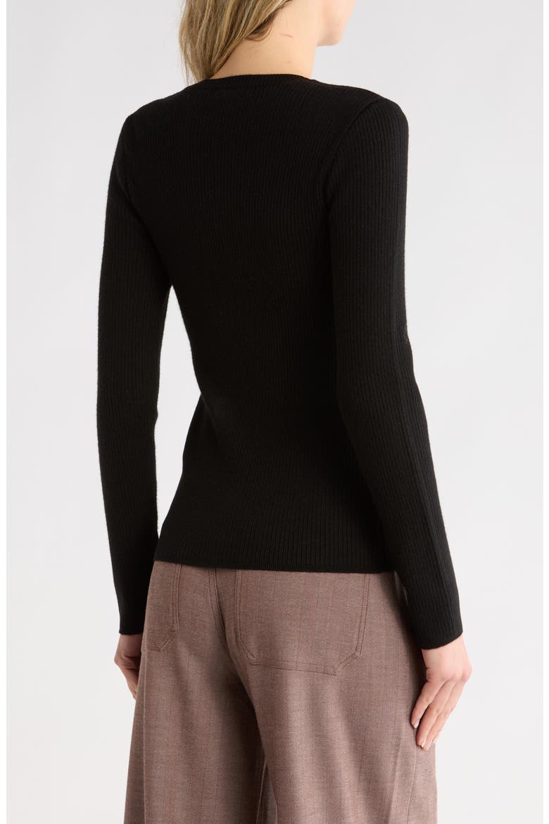 Annalise Crewneck Sweater, Alternate, color, BLACK