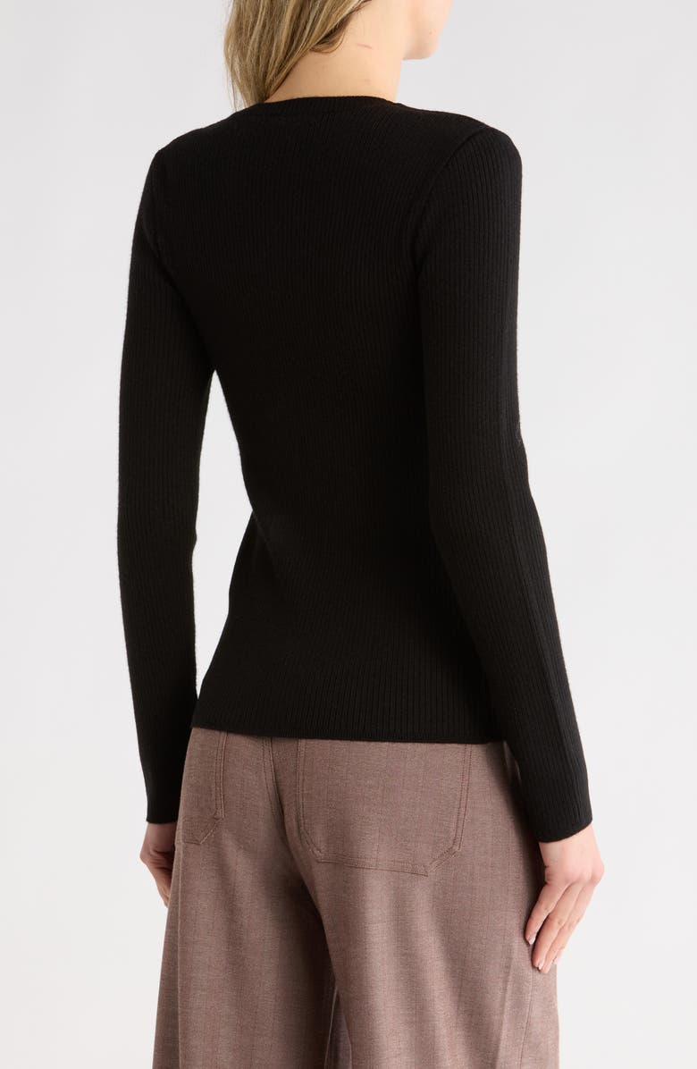rag & bone Annalise Crewneck Sweater, Alternate, color, Black
