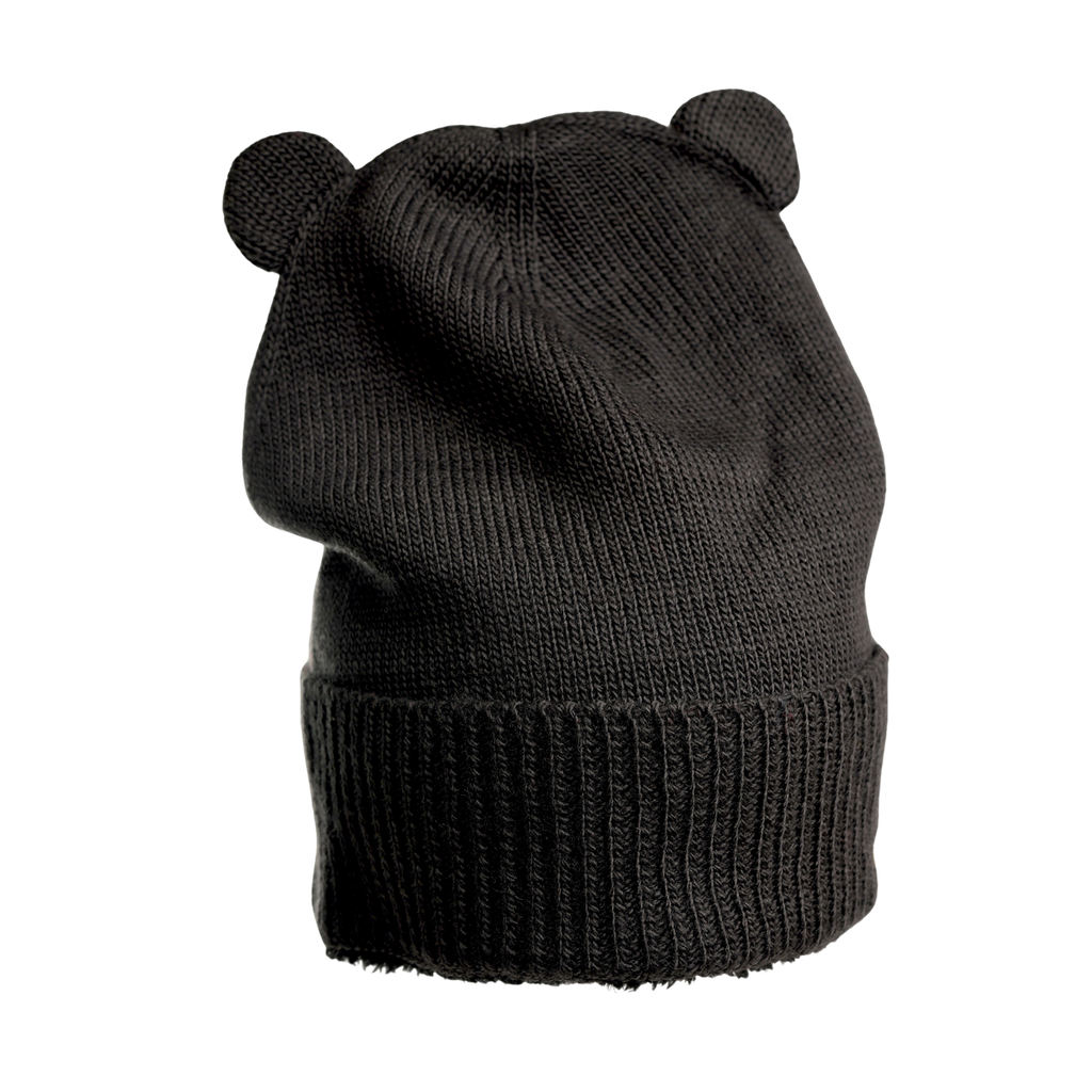 Nirvanna Designs Bear Cub Ears Hat In Black
