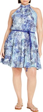 City Chic Beauty Sleeveless Tie Waist Dress