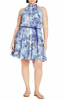 City Chic Beauty Sleeveless Tie Waist Dress