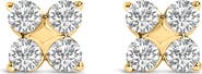 Haus of Brilliance 10K Gold 1/2 Cttw Lab Grown Diamond Snowflake Stud Earrings