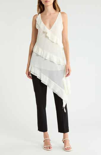 Asymmetrical Ruffle Trim Camisole