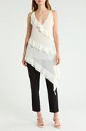 Vigoss Asymmetrical Ruffle Trim Camisole