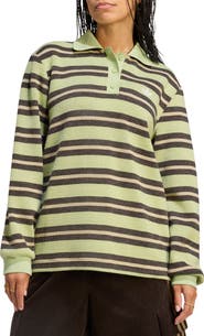 adidas Originals Long Sleeve Striped Knit Polo