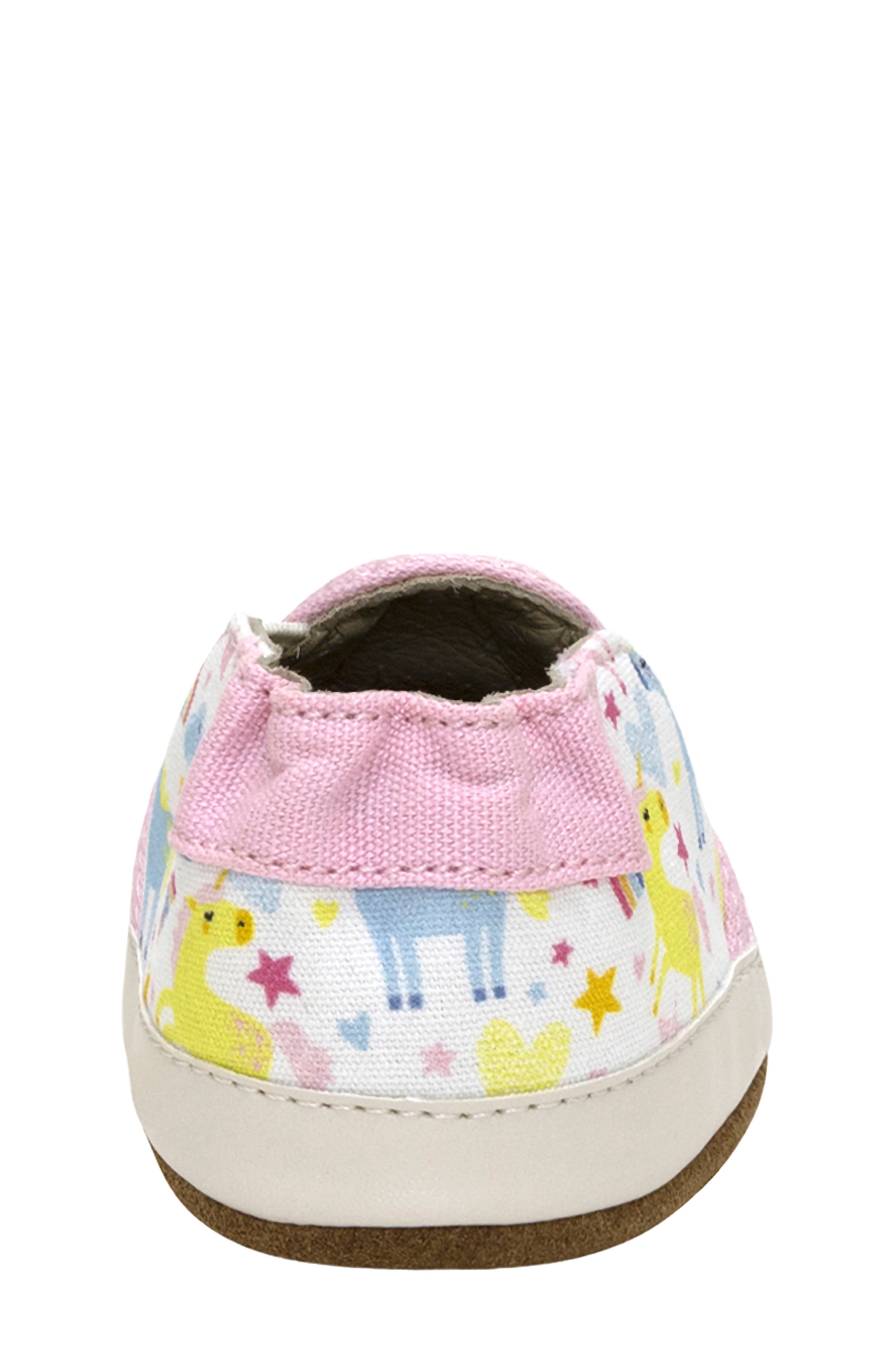 Robeez<sup>®</sup> Mini Unicorn Crib Shoe, Alternate, color, White