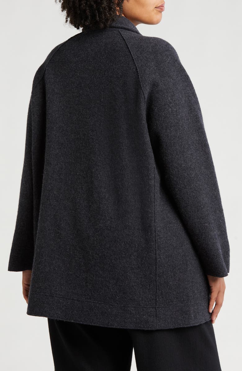 Eileen Fisher Longline Wool Motorcycle Jacket, Alternate, color, 