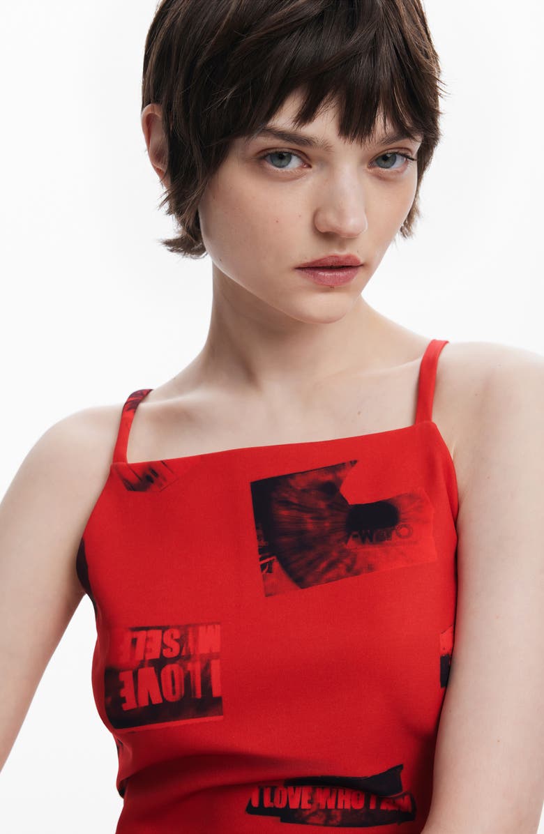 Desigual Sleeveless Minidress, Alternate, color, Red