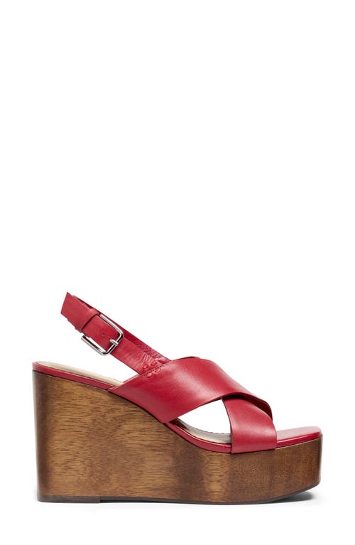 Cinq À Sept Vinny Platform Wedge Sandal In Burgundy