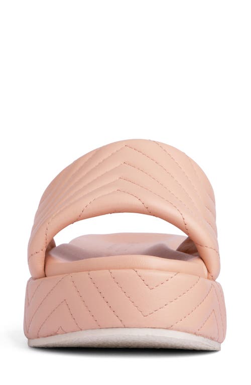 Beautiisoles Deedee Platform Slide Sandal In Light Pink