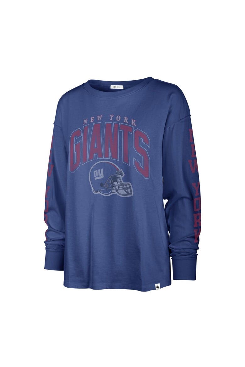 Women's '47 Royal New York Giants Tom Cat Lightweight Long Sleeve T-Shirt, Alternate, color, Royal