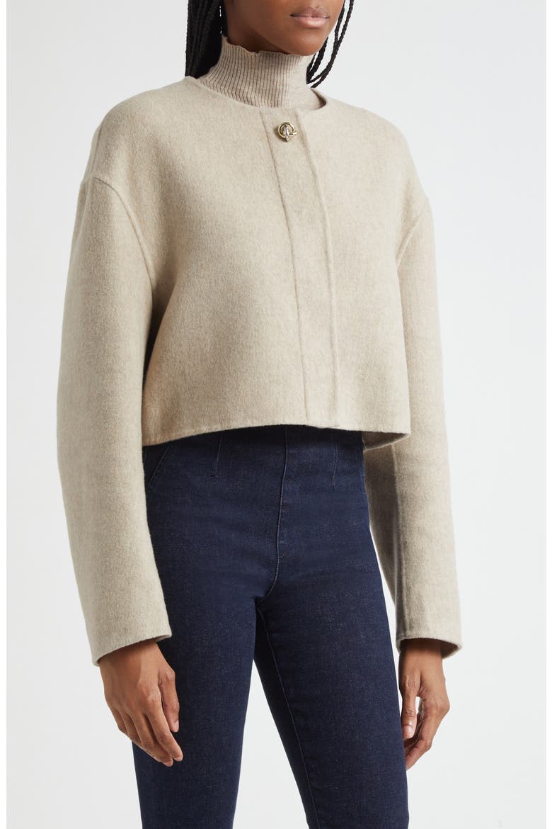 Philips Crop Wool Blend Jacket, Alternate, color, OATMEAL MELANGE